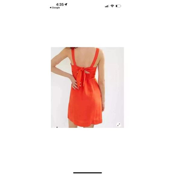 NWT Maeve Anthropologie Twist Front Linen Mini Dress (SD1) - Picture 3 of 10